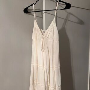 Garage Cream Spaghetti Strap Dress